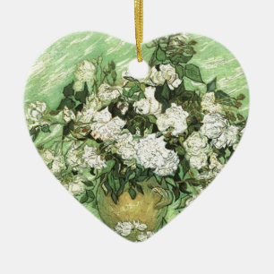 Vaas met Rozen - Van Gogh Keramisch Ornament