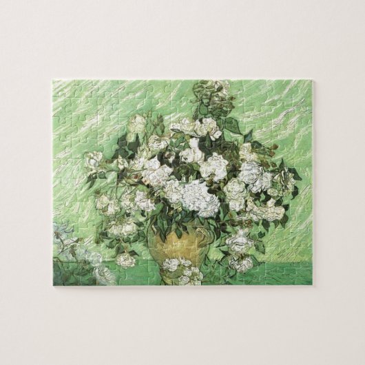 Vaas met Rozen - Van Gogh schilderende kunst  Legpuzzel (Horizontaal)
