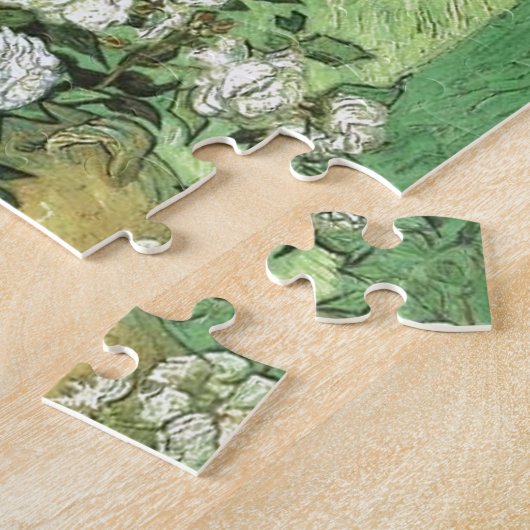 Vaas met Rozen - Van Gogh schilderende kunst  Legpuzzel (Zijkant)