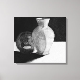 Vaas met sphere canvas afdruk