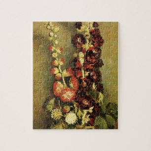 Vaas met stokrozen van Vincent van Gogh Legpuzzel