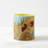 Vaas met twaalf zonnebloemen door de Mok Van Gogh  (Midden)