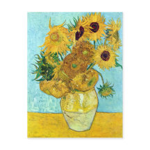 Vaas met twaalf zonnebloemen door Vincent van Gogh