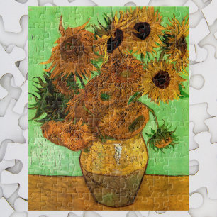 Vaas met twaalf zonnebloemen door Vincent van Gogh Legpuzzel