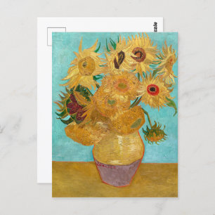 Vaas met twaalf zonnebloemen   Van Gogh   Briefkaart