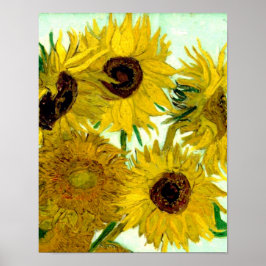 Vaas met twaalf zonnebloemen, Van Gogh Fine Art Poster