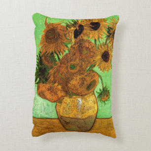 Vaas met twaalf zonnebloemen van Vincent van Gogh Accent Kussen