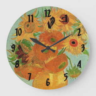 Vaas met twaalf zonnebloemen van Vincent van Gogh Grote Klok