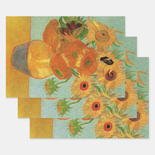 Vaas met twaalf zonnebloemen van Vincent van Gogh Inpakpapier Vel