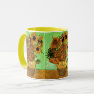 Vaas met twaalf zonnebloemen van Vincent van Gogh Mok
