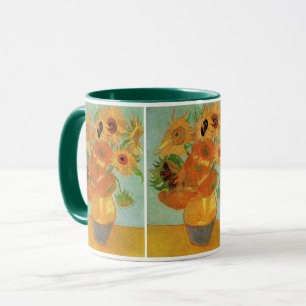Vaas met twaalf zonnebloemen van Vincent van Gogh Mok