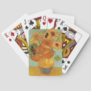 Vaas met twaalf zonnebloemen van Vincent van Gogh Pokerkaarten