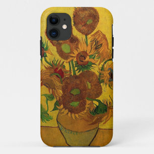 Vaas met vijftien zonnebloemen iPhone 11 hoesje