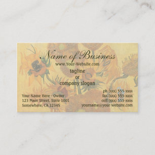 Vaas met vijftien zonnebloemen van Vincent van Gog Visitekaartje