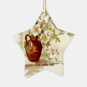 Vaas met witte rozen  waterverf ornament (Rechts)