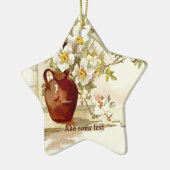 Vaas met witte rozen  waterverf ornament (Links)