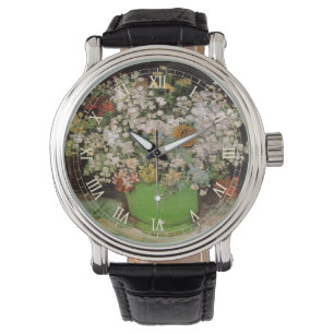 Vaas met Zinnia Bloemen door Vincent van Gogh Horloge
