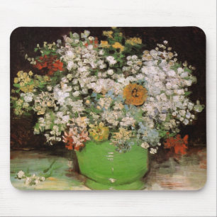 Vaas met Zinnia Bloemen door Vincent van Gogh Muismat