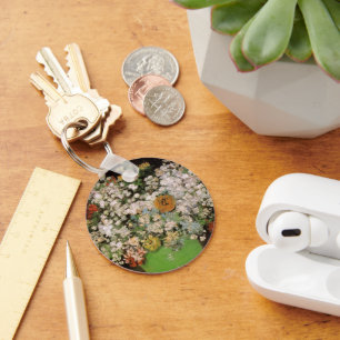 Vaas met Zinnia Bloemen door Vincent van Gogh Sleutelhanger