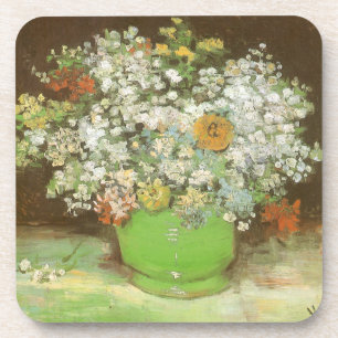 Vaas met Zinnias en Bloemen van Vincent van Gogh Drankjes Onderzetter