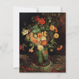 Vaas met Zinnias en Geraniums, Vincent van Gogh