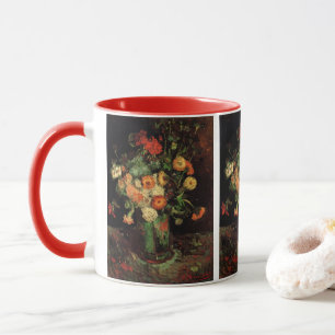 Vaas met Zinnia's en Geraniums, Vincent van Gogh Mok