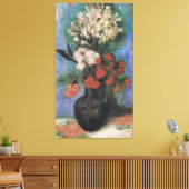 Vaas van anjers en andere bloemen door Van Gogh Canvas Afdruk (Insitu (Woonkamer))