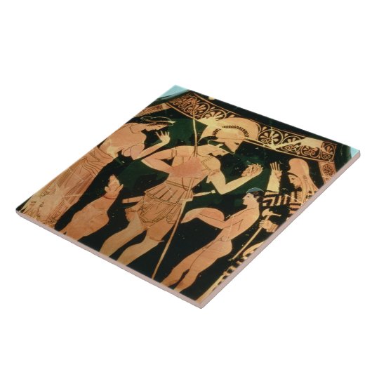 Vaas van het rode cijfer dat een soldaat weergeeft tegeltje (Zijkant)