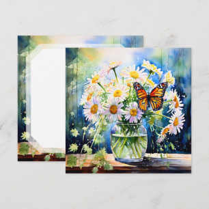 Vaas van madeliefjes  Bloemen Blank Kaart