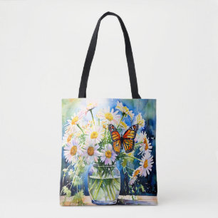 Vaas van madeliefjes Bloemen Draagtas