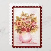 Vaas van Pansies Flat Vakantie Kaart (Voorkant / Achterkant)