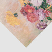 Vaas van Rozen en dahlia's door Auguste Renoir Tissuepapier (Detail)