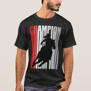 Vaatjewelrijden Kampioen Paardrijden Rode Cowgirl T-shirt