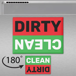Vaatwasser Clean Dirty Sign Flip Magneet