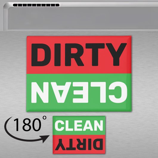 Vaatwasser Clean Dirty Sign Flip Magneet