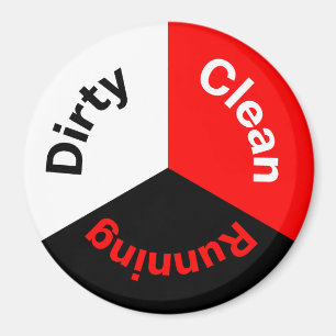 Vaatwasser Schone Vuile Running Dishes Keuken Magneet