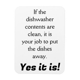 Vaatwasser schoon? Het is jouw werk! Magneet