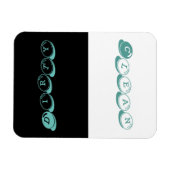 Vaatwasser - Snoep Font w blue highlights Magneet (Horizontaal)