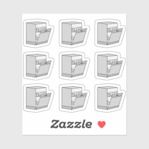 Vaatwasser Wasserijen Kerntaken Herinnering Reinig Sticker