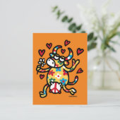 Vaca Hippy Briefkaart (Staand voorkant)