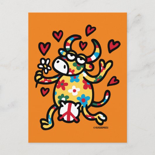 Vaca Hippy Briefkaart (Voorkant)