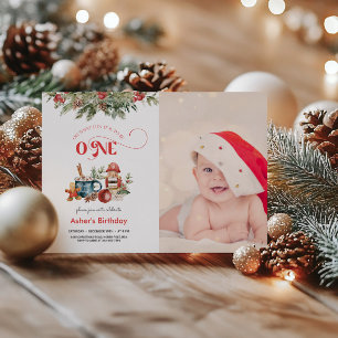 Vacances 1er Anniversaire Photo Invitation