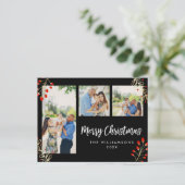 Vacances 3 Cartes photos | Berries rouges et Feuil (Debout devant)