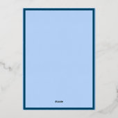 Vacances 4 Photos Happy Chanukah Famille Blue Foil (Verso)