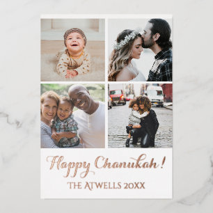 Vacances 4 Photos Happy Chanukah Famille White Foi