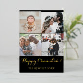 Vacances 4 Photos Happy Chanukah Motif Black Foil (Debout devant)