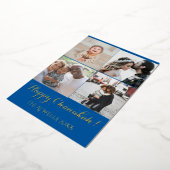 Vacances 4 Photos Happy Chanukah Motif Blue Foil (Rotation)