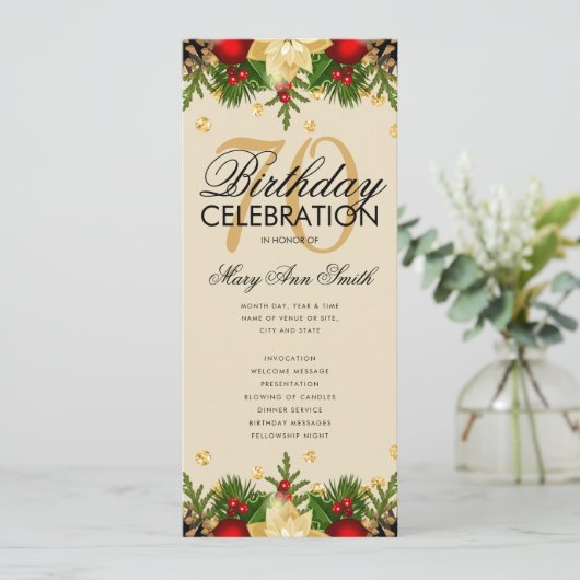 Vacances 70e fête d'anniversaire Programme Gold av (Debout devant)