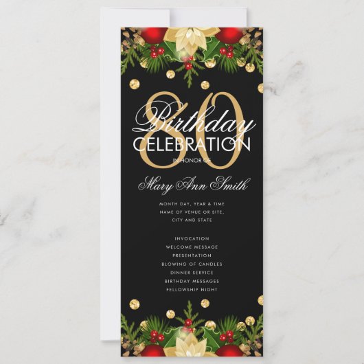 Vacances 80e fête d'anniversaire Programme Gold av (Devant)