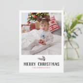 Vacances À feuillage persistant  Carte photo de fa (Debout devant)